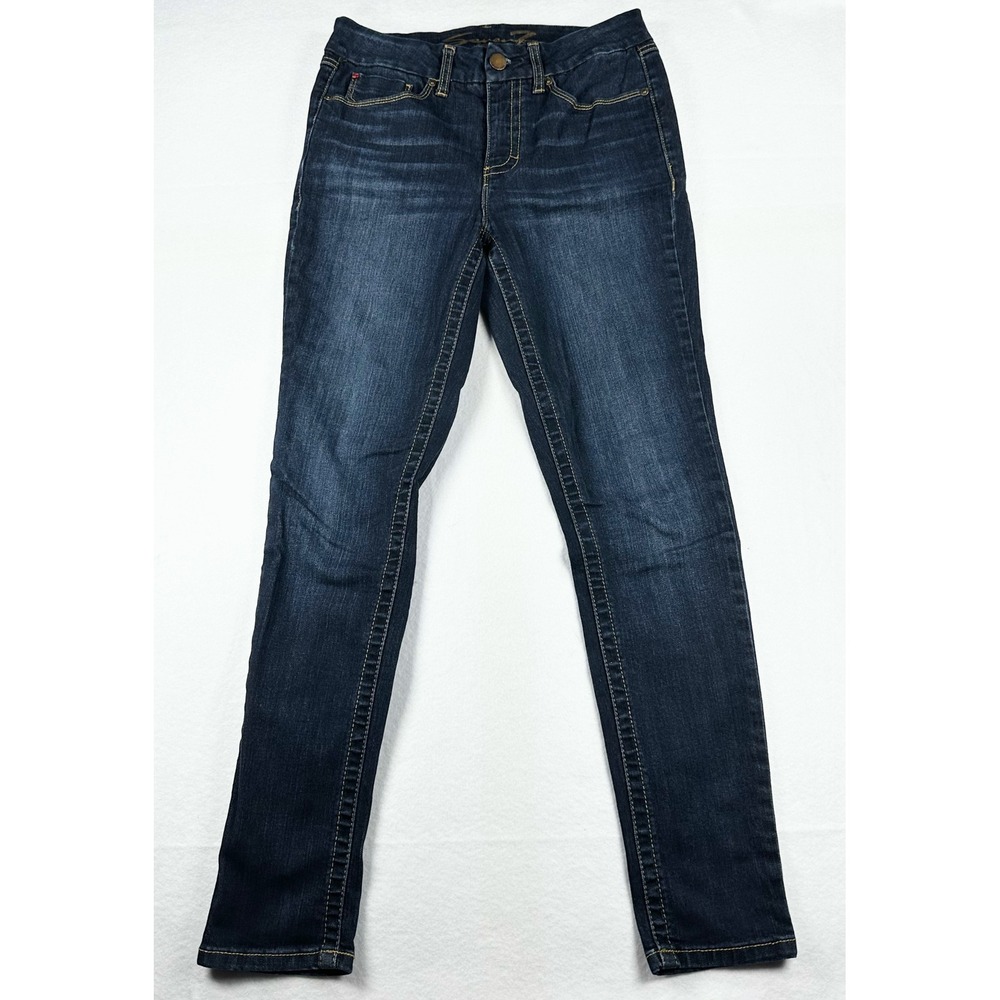 Seven7 Womens Skinny Jeans Dark Wash Stretch Denim Size 6 RN 109890 Casual Sleek